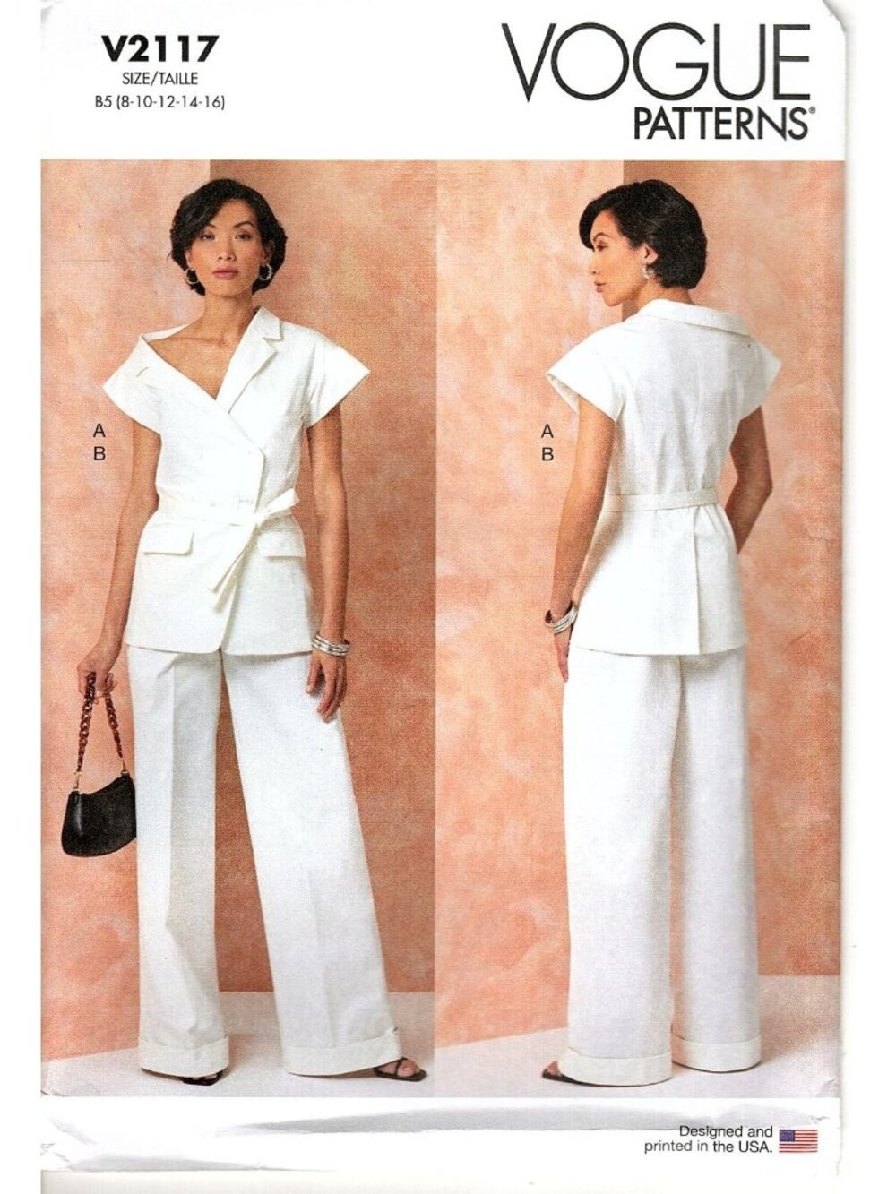 Vogue V2117 Misses 8 to 16 Loose-Fit Jacket and Pants Uncut Sewing Pattern